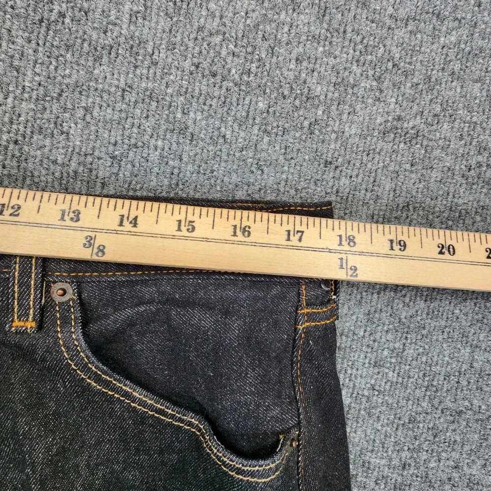 Levis 501 Original Fit Jeans Mens 38x30 (Fits 35x28) Black‎ Dark Wash Button Fly